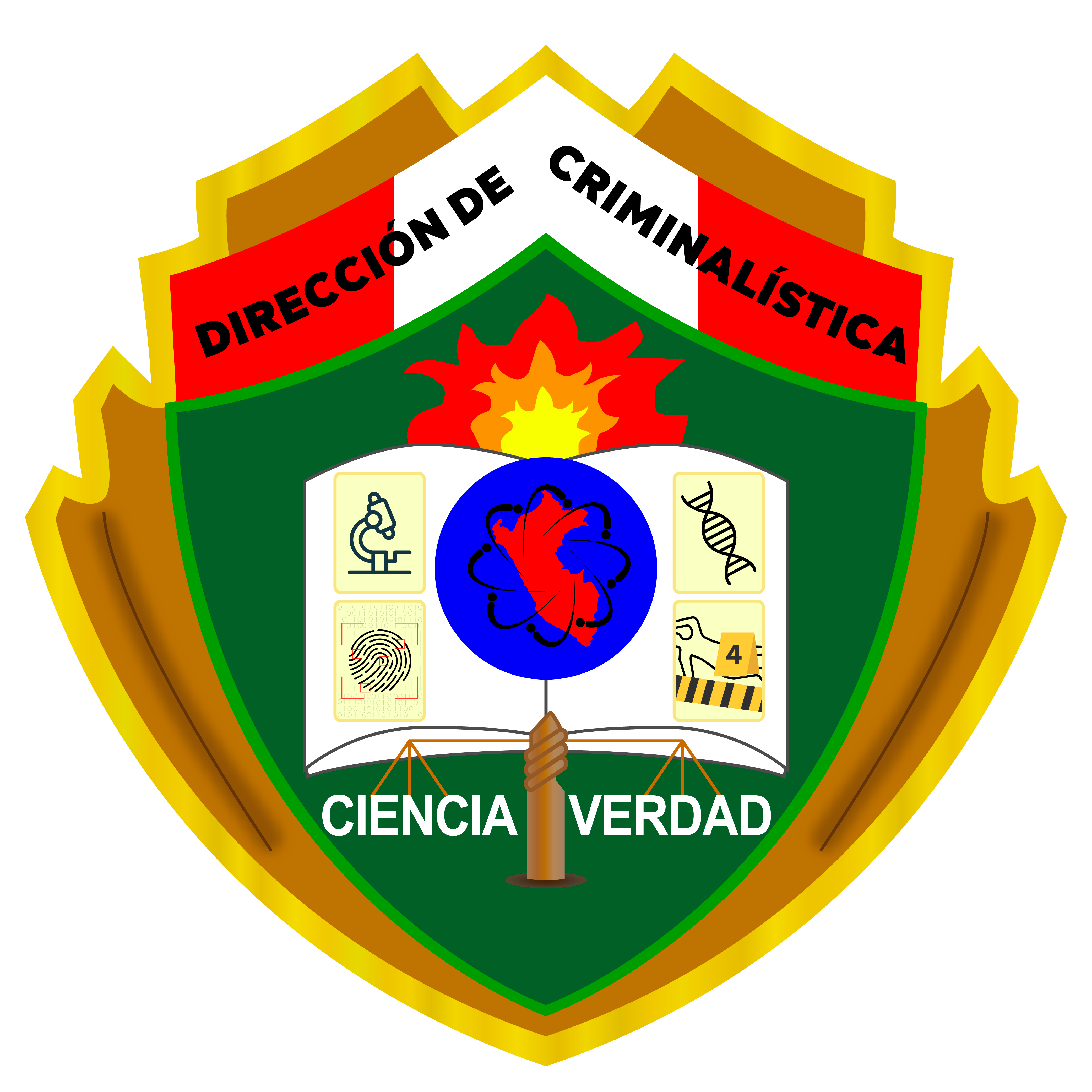Escudo institucional de la Dirección de Criminalística de la Policía Nacional del Perú